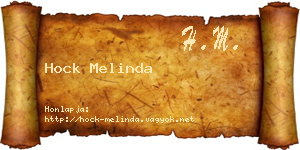 Hock Melinda névjegykártya