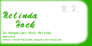 melinda hock business card